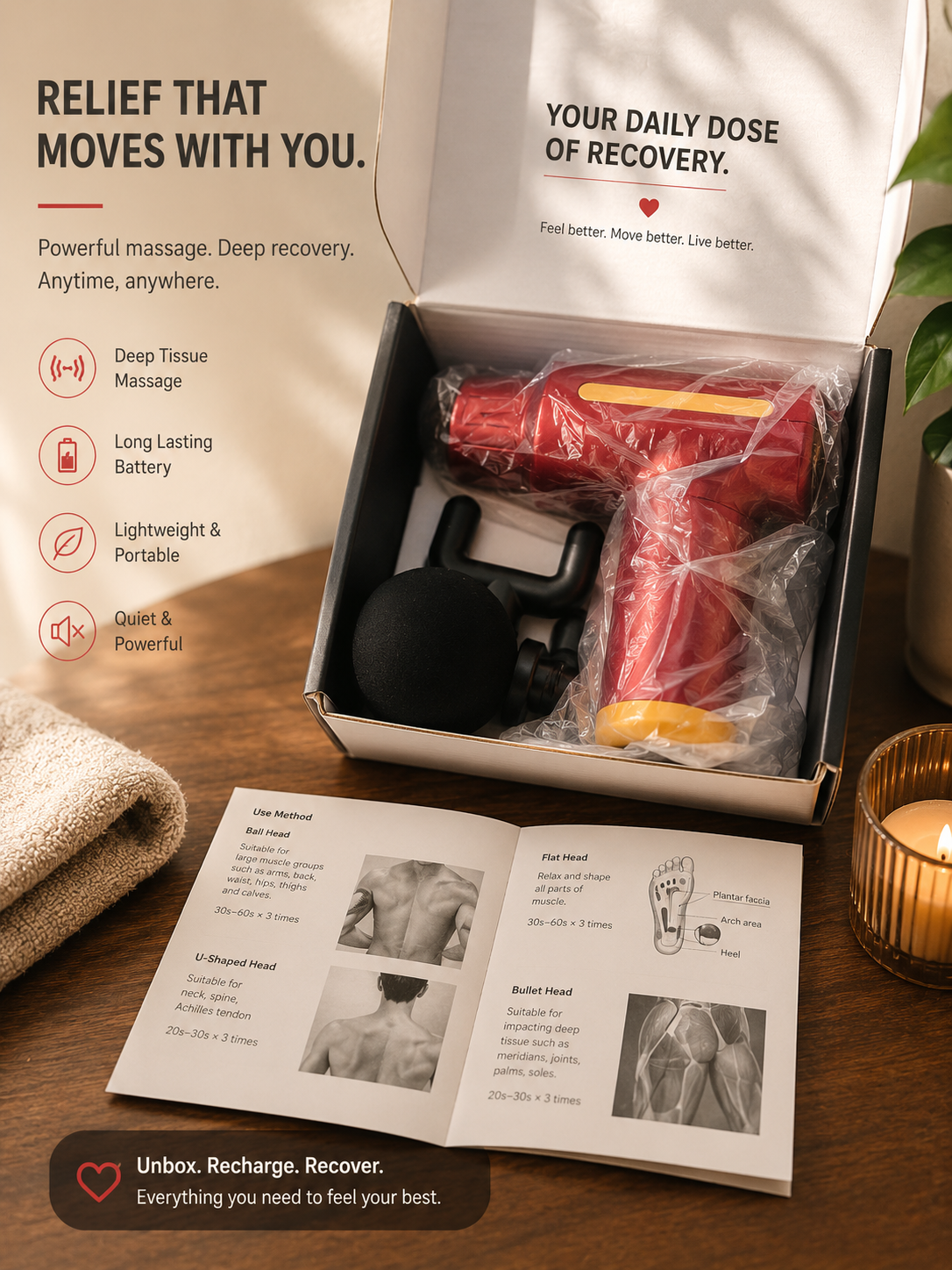 Relief Pulse™ Muscle Recovery Gun